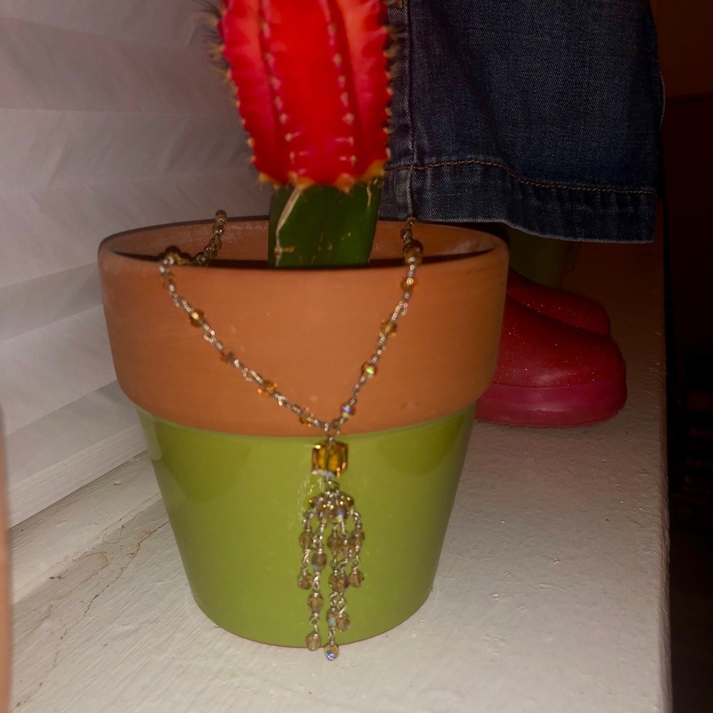 STERLING SILVER & crystal necklace & earrings set! - Picture 3 of 5